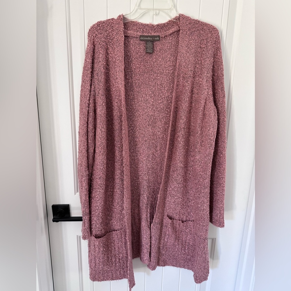 Alexandra + Oak Pink Cardigan Sweater Size XXL